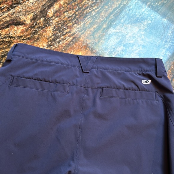 Vineyard Vines Men's Navy Stretch Flat Front Straight Leg Fairway Golf Pants - Picture 3 of 7